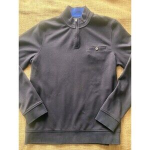 Ted Baker Men's 1/4 Zip Pullover Navy W/Pocket Casual Sz 4